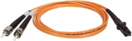 8 Meter Duplex Multimode Fiber Patch Cable, MTRJ/ST, 62.5/125 Micron, 1Gbps