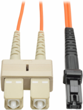 30M Duplex Multimode Fiber Patch Cable, 62.5/125 Micron, MTRJ/SC Connectors
