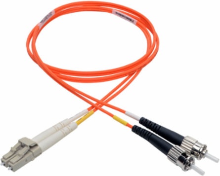 3 Foot Duplex Multimode Fiber Patch Cable 62.5/125 LC/ST, OM1, FDDI Rated