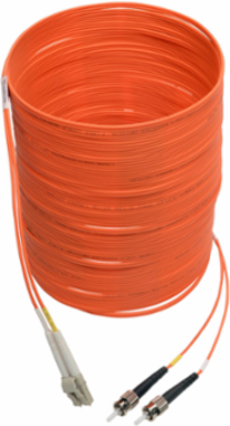 Duplex Multimode Fiber Patch Cable 15M (50 ft.), 62.5/125 Micron, LC/ST Connectors