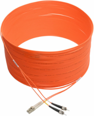 30M Duplex Multimode Fiber Patch Cable (LC/ST), OM1 62.5/125 Micron, 1Gbps