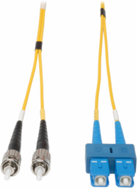 15 Meter Duplex Singlemode Fiber Patch Cable, SC/ST Connectors, 8.3/125 Micron