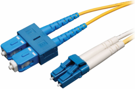 Duplex Singlemode Fiber Patch Cable 20 m (65 ft), LC/SC, Yellow, 8.3/125 m