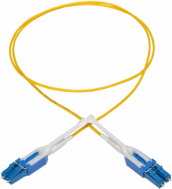 Duplex Singlemode Fiber Patch Cable, 1 m, LC/LC, 10 Gbps