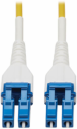 Armored Fiber Optic Cable, 100G Duplex Singlemode 9/125 OS2, LC/LC, LSZH, Yellow, 100 m
