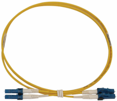 Fiber Optic Cable, 400G Duplex Singlemode 9/125 OS2, Switchable LC/UPC, LSZH, Yellow, 1 m