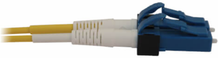 Fiber Optic Cable, 400G Duplex Singlemode 9/125 OS2, Switchable LC/UPC, LSZH, Yellow, 2 m