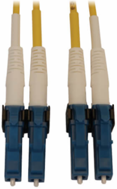 Fiber Optic Cable, 400G Duplex Singlemode 9/125 OS2, Switchable LC/UPC, LSZH, Yellow, 3 m