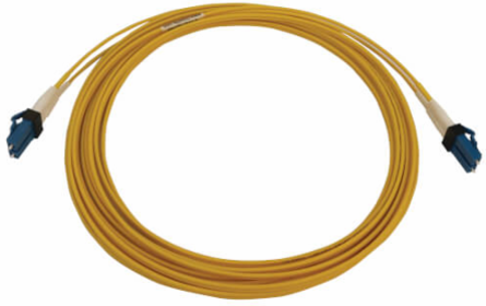 400G Duplex Singlemode 9/125 OS2 Fiber Optic Cable, LC/UPC M/M, LSZH, Yellow, 5 m