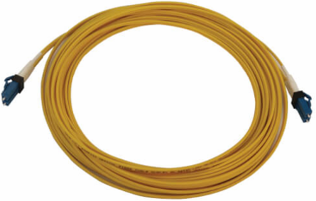400G Duplex Singlemode 9/125 OS2 Fiber Optic Cable, LC/UPC M/M, LSZH, Yellow, 10 m