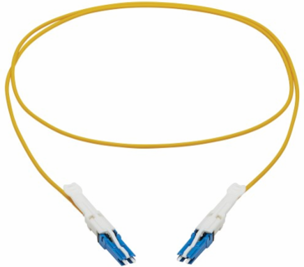 400G Duplex Singlemode 9/125 OS2 Fiber Optic Cable, CS-UPC/CS-UPC, LSZH, Yellow, 1 m