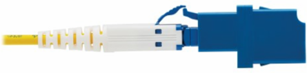 400G Duplex Singlemode 9/125 OS2 Fiber Optic Cable Adapter, CS-UPC/LC-UPC, M/F, LSZH, Yellow, 1 ft