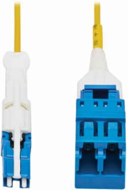 400G Duplex Singlemode 9/125 OS2 Fiber Optic Cable Adapter, CS-UPC/LC-UPC, M/F, LSZH, Yellow, 1 ft