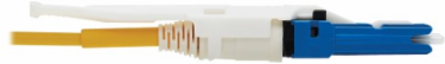 400G Duplex Singlemode 9/125 OS2 Fiber Optic Cable, CS-UPC/LC-UPC, LSZH, Yellow, 10 m