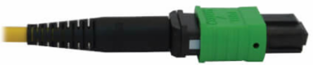 40/100/400G Singlemode 9/125 OS2 Breakout Fiber Optic Cable (12F MTP/MPO-APC to 4x Duplex SN-UPC F/M), LSZH, Yellow, 2 m (6.6 ft.)