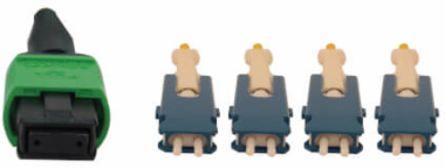 40/100/400G Singlemode 9/125 OS2 Breakout Fiber Optic Cable (12F MTP/MPO-APC to 4x Duplex SN-UPC F/M), LSZH, Yellow, 3 m (9.8 ft.)