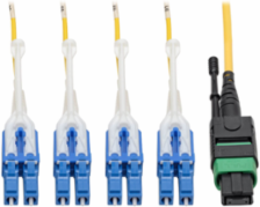 5 m MTP/MPO to 8xLC Singlemode Breakout Cable, Yellow, 40/100 GbE