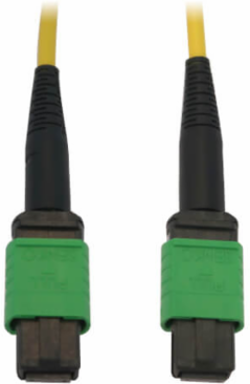 Fiber Optic Cable, MTP/MPO APC F/F, Singlemode 9/125 OS2, 40/100G, LSZH, Yellow, 1 m