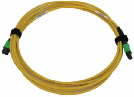 Fiber Optic Cable, MTP/MPO APC F/F, Singlemode 9/125 OS2, 40/100G, LSZH, Yellow, 3 m