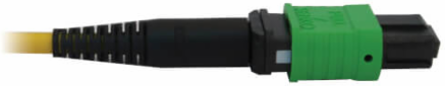 Fiber Optic Cable, MTP/MPO APC to 4x Duplex LC UPC, Singlemode 9/125 OS2, 400G, LSZH, Yellow, 3 m