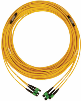 Fiber Optic Cable, 3x8F MTP/MPO APC F/F, Singlemode 9/125 OS2, 40/100G, LSZH, Yellow, 23 m