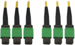 Fiber Optic Cable, 3x8F MTP/MPO APC F/F, Singlemode 9/125 OS2, 40/100G, LSZH, Yellow, 30 m