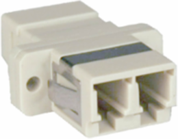 Duplex Multimode Fiber Coupler LC/LC - 2 Fiber, Light Gray, Low Insertion Loss