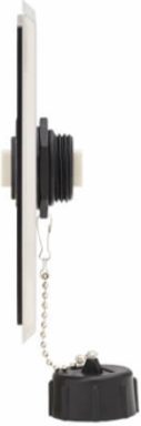 Rigid Industrial Duplex Multimode Fiber Optic Coupler, LC/LC, IP68, Black