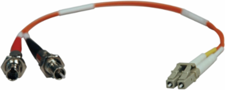 Duplex Multimode Fiber Adapter Cable 62.5/125 1 ft. LC-ST M/F