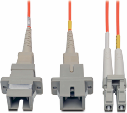 Duplex Multimode Fiber Adapter 62.5/125, 1 ft., LC-SC M/F