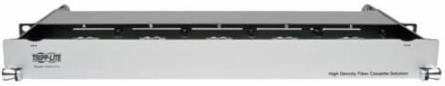 High Density Fiber Enclosure Panel, 1U, 5-Cassette Capacity, Black, 19 Inch