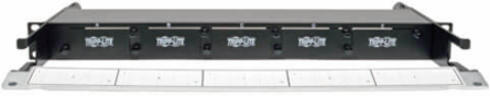 High Density Fiber Enclosure Panel, 1U, 5-Cassette Capacity, Black, 19 Inch
