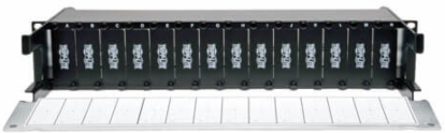 High Density Fiber Enclosure Panel, 2U, 14-Cassette Capacity, 19 Inch Rackmountable