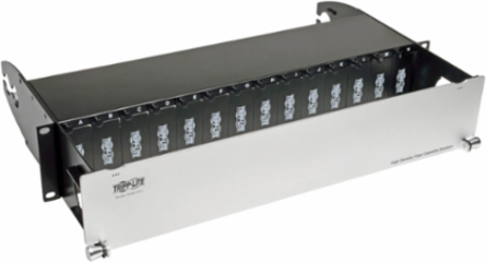 High Density Fiber Enclosure Panel, 2U, 14-Cassette Capacity, 19 Inch Rackmountable