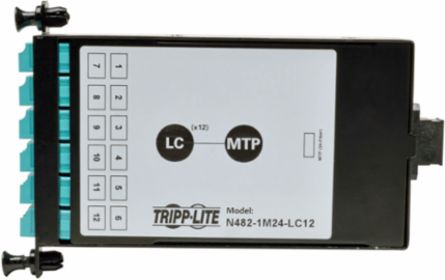 100Gb/120Gb to 10Gb Breakout Cassette - 24-Fiber OM4 MTP/MPO to 12 LC