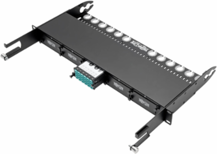 40Gb to 10Gb Breakout Cassette, 12-Fiber OM4 MTP/MPO to (x12) LC, 1.2 x 3.5 x 4.7 Inch