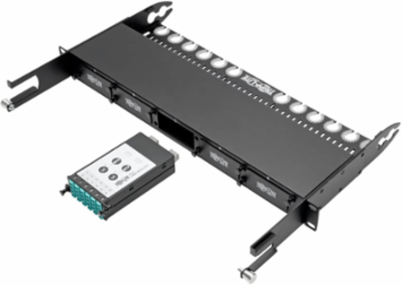 40Gb to 10Gb Breakout Cassette, 12-Fiber OM4 MTP/MPO to (x12) LC, 1.2 x 3.5 x 4.7 Inch