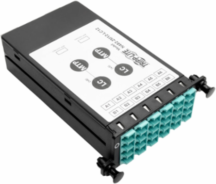 40Gb to 10Gb Breakout Cassette, 12-Fiber OM4 MTP/MPO to (x12) LC, 1.2 x 3.5 x 4.7 Inch