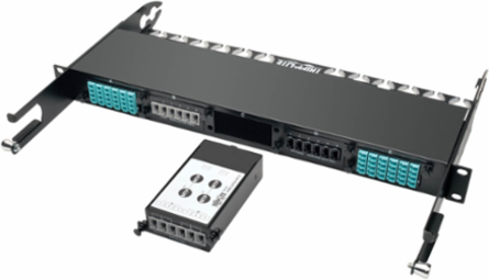 100/120Gb to 40Gb Breakout Cassette, 24-Fiber to 12-Fiber, Polarity B