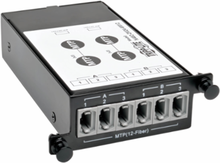 100/120Gb to 40Gb Breakout Cassette, 24-Fiber to 12-Fiber, Polarity B