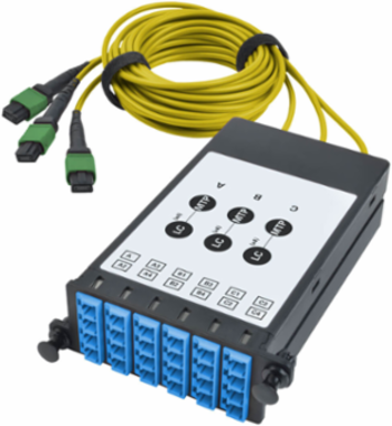 Fiber Breakout Cassette, 40Gb to 4 x 10Gb, 100Gb to 4 x 25Gb, 12 Ports
