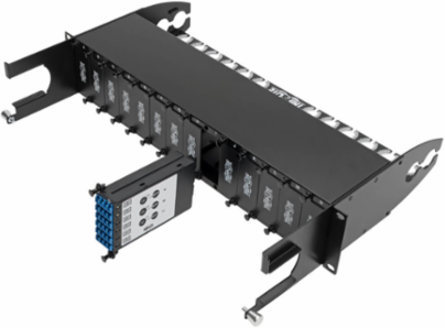 40/100Gb Singlemode Fiber Breakout Cassette, 12 Ports, MTP/MPO to LC Duplex 8.3/125