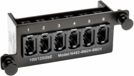 100/120Gb Pass-Through Cassette, 6 Ports, 24-Fiber MTP/MPO (Female)