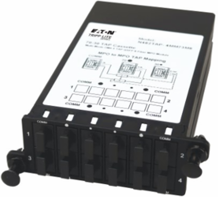 Fiber TAP Cassette - Multimode, 8-Fiber MPO to MPO, 4 Monitoring Ports, 70/30 Split