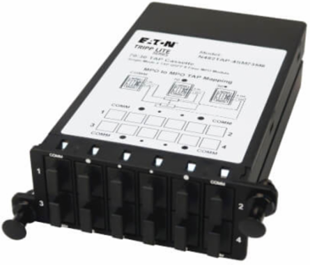 Fiber TAP Cassette - Singlemode, 8-Fiber MPO to MPO, 4 Monitoring Ports, 70/30 Split
