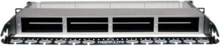 High Density Copper/Fiber Enclosure Panel 1U, 4-Cassette Capacity