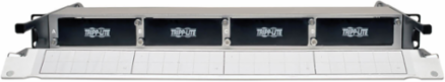 High Density Copper/Fiber Enclosure Panel 1U, 4-Cassette Capacity