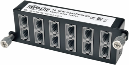 40Gb Pass-Through Cassette - 12-Fiber MTP/MPO (Female), Operating Temp -4 to 122 F