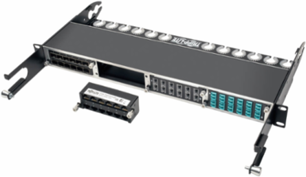 Cat6a Pass-Through Cassette with 12 RJ45 Ports, 10 Gbps Speeds