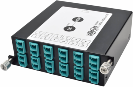 100/120Gb to 10Gb Breakout Cassette 24-Fiber OM4 with 12 LC Duplex Connections